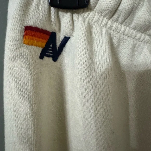 Aviator Nation 5 Stripe Women's Sweatpants Vintage White Size Large - Picture 2 of 8